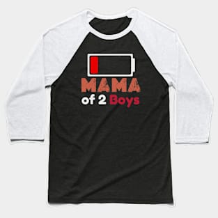 Mom of 2 Boys Shirt Gift from Son Mothers Day Birthday Women Baseball T-Shirt